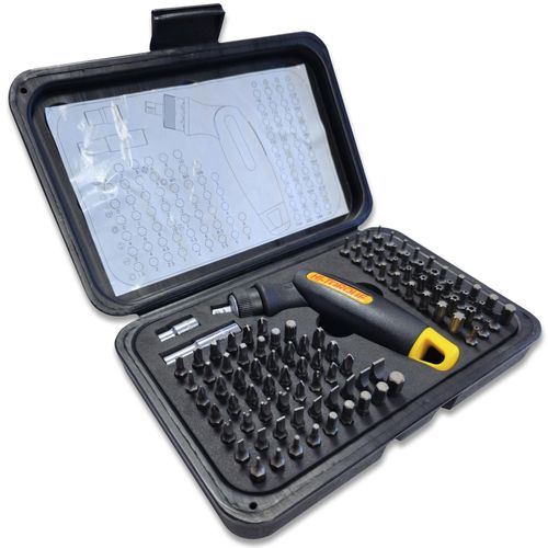 Coffret Tournevis A Cliquet Orientable Et Embouts De Vissage - 98 Pcs