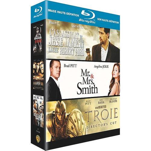 Coffret Brad Pitt - L'assassinat De Jesse James Par Le Lche Robert Ford + Mr. & Mrs. Smith + Troie - Pack - Blu-Ray de Dominik Andrew