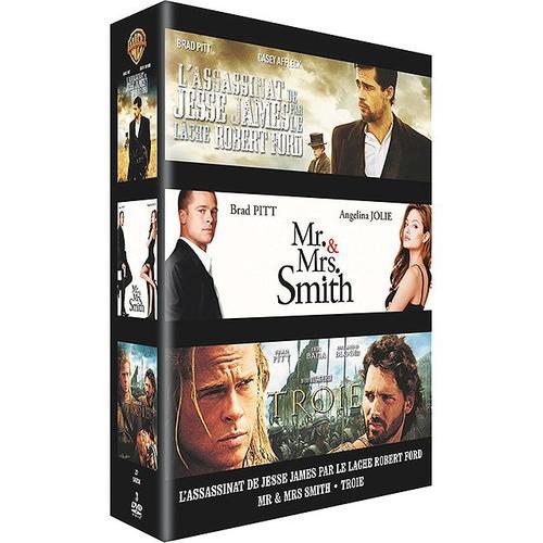 Coffret Brad Pitt - L'assassinat De Jesse James Par Le Lche Robert Ford + Mr. & Mrs. Smith + Troie - Pack de Dominik Andrew