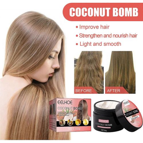 Coffret Cadeau Soins Capillaires Masque Cheveux Coco-Cheveux Et Masque Capillaire Nourrissant Rparation Cheveux Friss Sec-Aqueux 50g