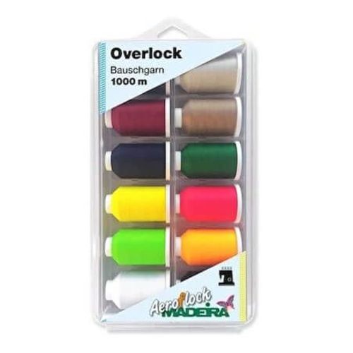 Coffret De 12 Cnes De Fil Mousse Uni Aeroflock Madeira - 1000m - Certifi Oeko-Tex Multicolore