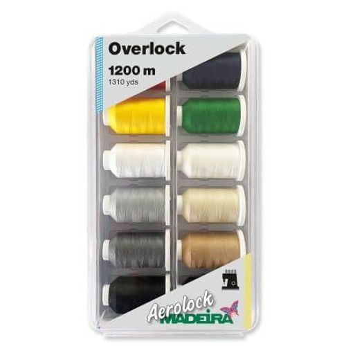 Coffret De 12 Cnes De Fil Mousse Uni Aerolock N125 Madeira - 1200m - Certifi Oeko-Tex Multicolore