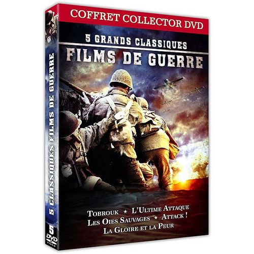 5 Classiques Films De Guerre : L'ultime Attaque (Zulu Dawn) + Les Oies Sauvages + La Gloire Et La Peur + Attack! (Attaque) + Tobrouk - Commando Vers L'enfer - Pack de Douglas Hickox
