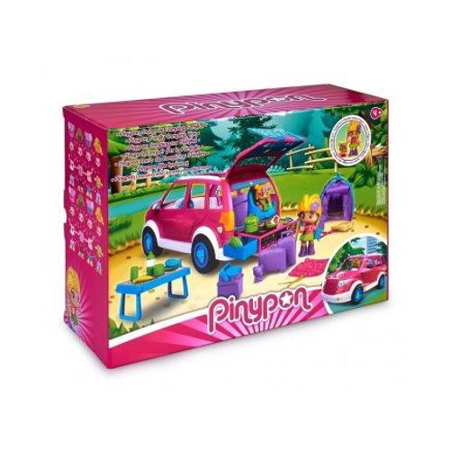 Coffret Pinypon Camping Car Familial + 2 Figurines + Accessoires - Van Aventure, Vacances