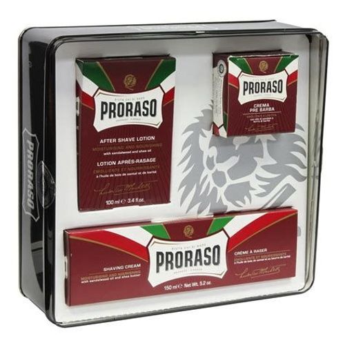 Coffret Rasage Proraso - Crme  Raser 150 Ml + Crme Adoucissante Pour Barbe 100 Ml + After Shave 100 Ml