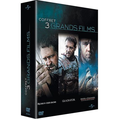 Russell Crowe - 3 Grands Films : Robin Des Bois + Gladiator + Master And Commander