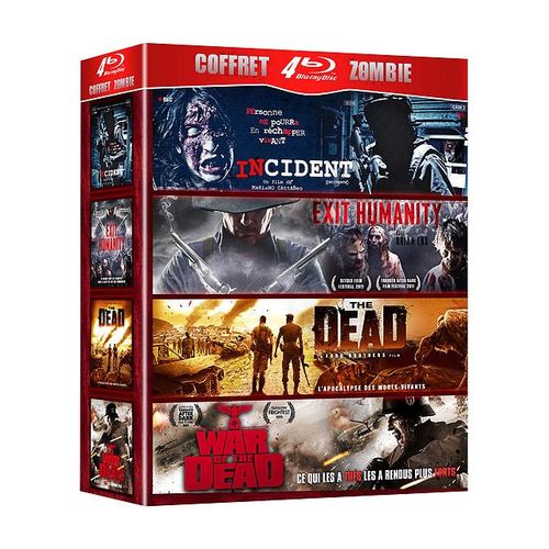 Coffret Zombie : Incident + Exit Humanity + The Dead + War Of The Dead - Pack - Blu-Ray de Mariano Cattaneo