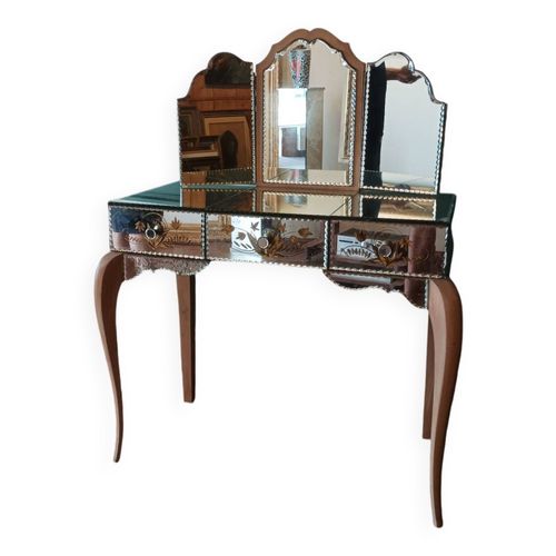 Coiffeuse Vnitienne Murano 1950 Transparent