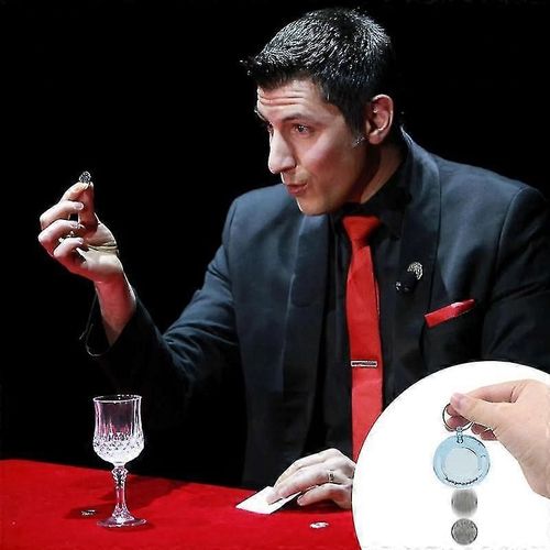 Coin Escape Puzzle Magic Tricks Out Disappear Toy Disappearing Props Gimmick For Beginner