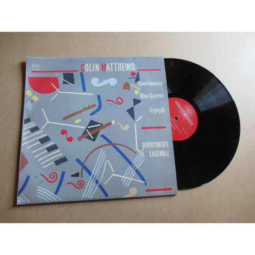 Colin Matthews - Divertimenti Ensemble / Oliver Knussen Divertimento - Oboe Quartet - Triptych Auracle Uk Lp 1985 - 