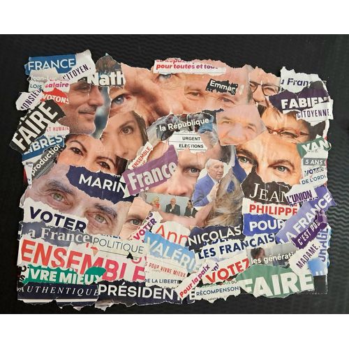 Collage Sur Carton- Les Elections 2022 -