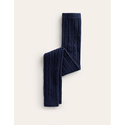 Collant En Maille Torsade Sans Pieds-Anemone