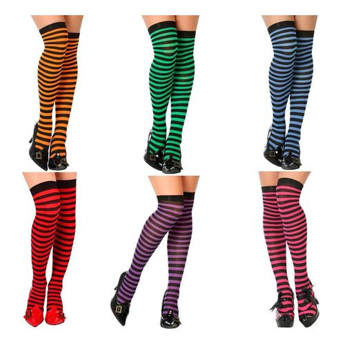Collants ? Rayures Plusieurs Couleurs (Couleur Orange)