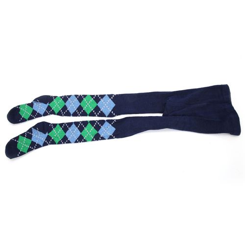 Collants En Coton Pour Bebe Fille, Leggings, Accessoires Pour Vetements Printemps-Automne, Motif Losange Bleu Vert, 10 A 14 Ans