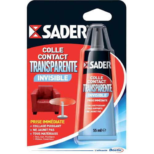 Colle Gel Contact Transparente Sader - Tube 55 Ml