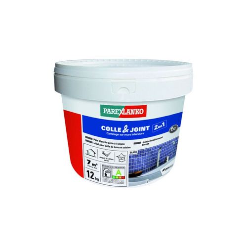 Colle-Joint 2en1 Parexlanko - Blanc - 12kg - 03137