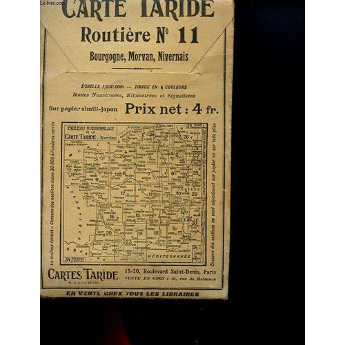 Carte Taride - Routiere N°11 - Bourgogne, Morvan, Nivernais | Rakuten