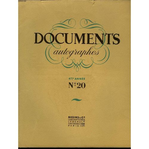 Document Autographe - 4 Annee - N20 - Commentaire De Georges Lecomte Sur Un Autographe De Petain de Collectif