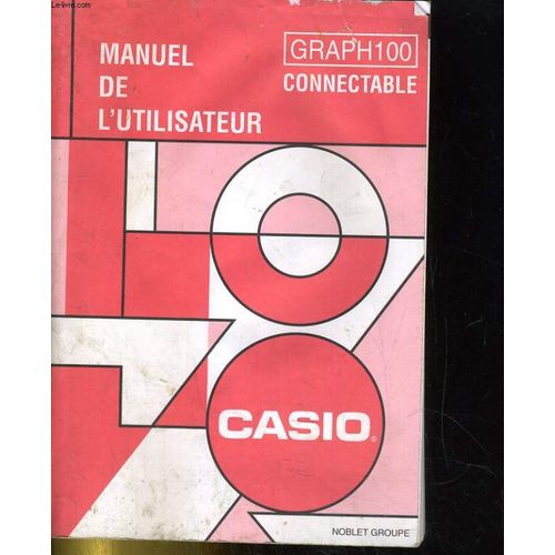 Manuel De L'utilisateur Graph100 Connectable de Collectif