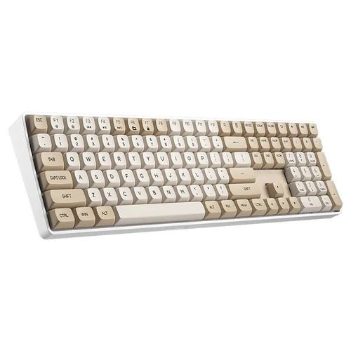Collection Aigo A108 Jeu Clavier Mcanique 2.4G Sans Fil USB Type-c Filaire Jaune Interrupteur 110 Cl Chaude Swap - Type white-Yellow axis #A