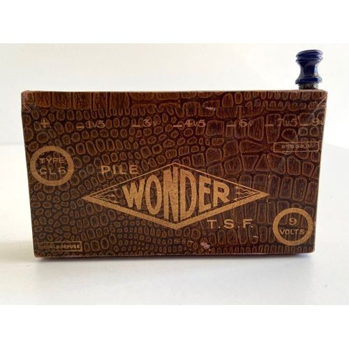 Collector Ancienne Pile De Polarisation Tsf Wonder 9v Alimentation 1930 France