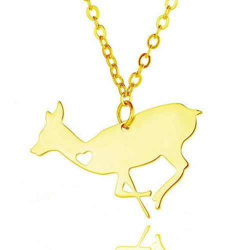 Collier  Breloques En Forme De Cerf De David Pour Femmes, Couleur Or Argent, Pendentif En Acier Inoxydable, Bijoux En Forme De Cerf, Nouvelle Collection