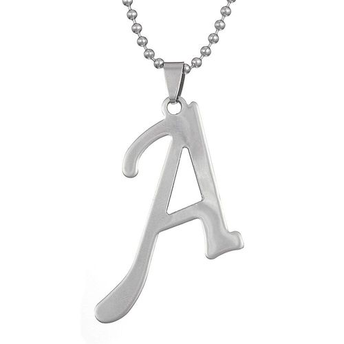 Collier Avec Lettres De L'alphabet Pour Filles, Pendentif En Alliage Anglais C E F I J K L M N