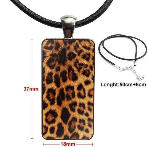Collier Avec Pendentif Cabochon En Verre Tpu Pour Femmes Et Enfants, Bricolage Rose, Impression Colore, Collier Rectangulaire  La Mode