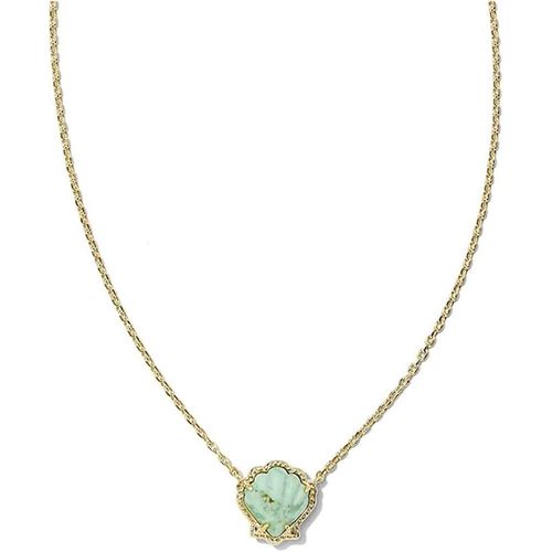 Collier Avec Pendentif Coquillage En Or, Collier Coquillage Pour Femme, Collier Avec Pendentif Coquillage Plaqu Or 18 Carats, Collier Coquillage Avec Bordure Dore, Pendentif Coquillage En Cuivr