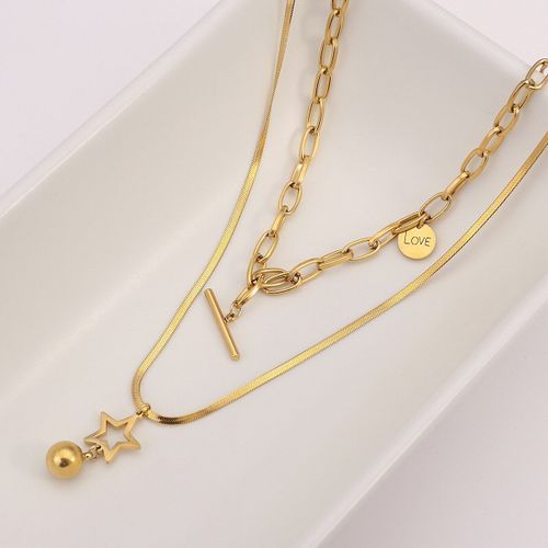 Collier Avec Pendentif En Acier Inoxydable Pour Femmes, Chane Serpent, toile Creuse, Nouveau Design, Texture Mtallique, Collier Dor