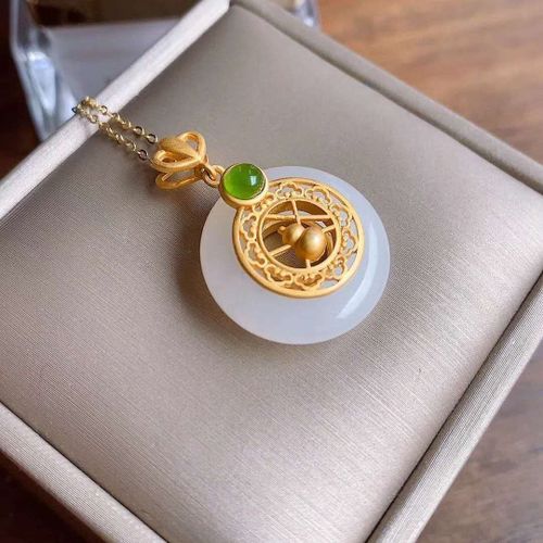 Collier Avec Pendentif En Argent Incrust, En Jade Blanc Naturel Hetian, Avec Gourde Unique Chinoise, Bijoux De Marque En Or Ancien Pour Femmes, Nouvelle Collection