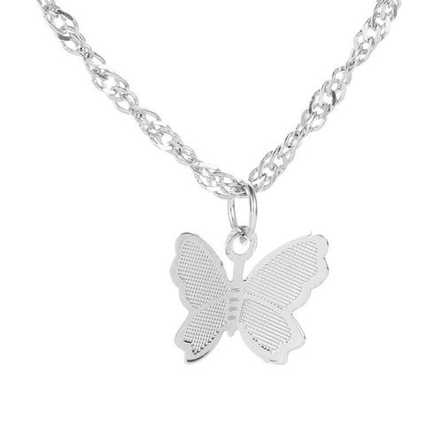 Collier Avec Pendentif En Forme De Petit Papillon Pour Femme, Chane De Pull, En Or Rose, Simple, lgant,  La Mode, Bijoux, Cadeaux