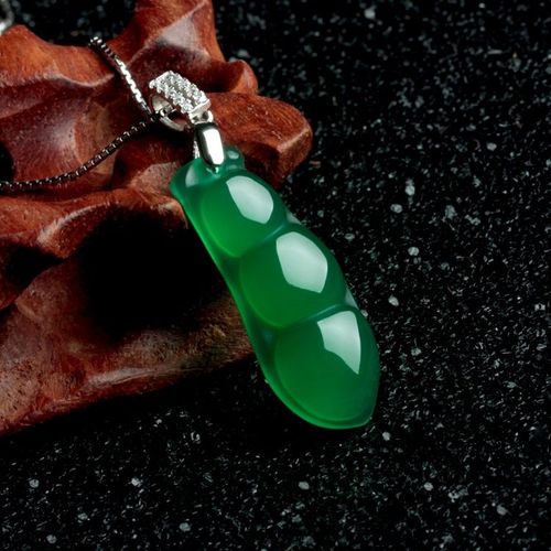 Collier Avec Pendentif En Jade Vert En Agate 100% Vritable, Perles En Jade, En Argent Sterling 925