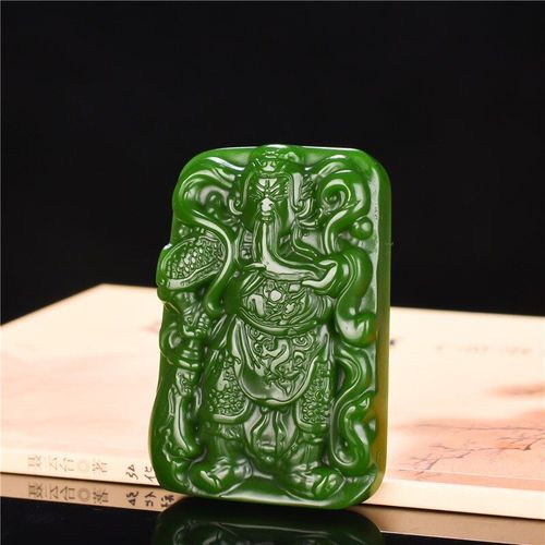 Collier Avec Pendentif En Jade Vert Guanyu, Bijou Amulette, Naturel, Sculpt  La Main,  La Mode, Cadeaux Pour Hommes Et Femmes
