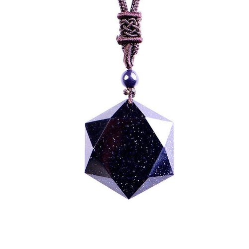 Collier Avec Pendentif En Pierre De Grs Bleu, Livraison Directe, Six toiles