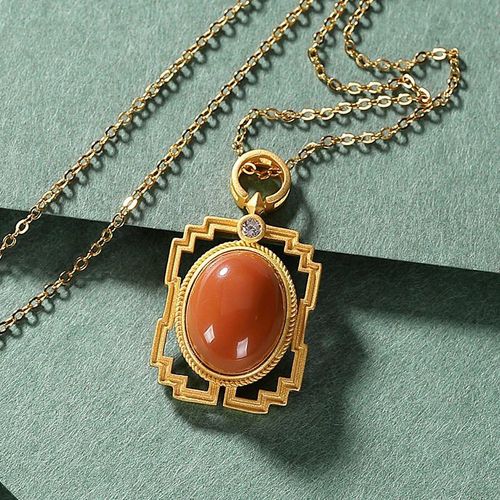 Collier Avec Pendentif En Porcelaine Pour Femmes, En mail poxy, Original, Design De Niche En Diamant, Style Creux, Palais Ancien