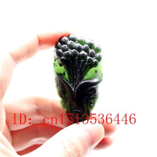 Collier Avec Pendentif Magnolia En Jade Vert Et Noir Pour Homme, Collier Sculpt  La Main, Amulette  La Mode, Cadeaux Porte-Bonheur, Chane De Pull, Corde Libre