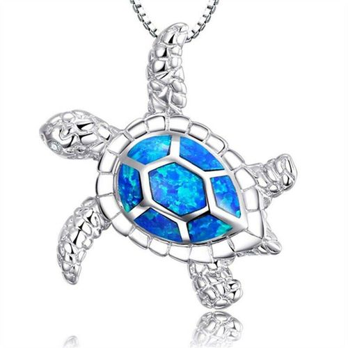 Collier Boho Avec Pendentif En Coquillage Et toile De Mer Pour Filles Et Femmes, Mignon, Rond Et Bleu Opale,  La Mode, Bijoux De Mariage, 2021