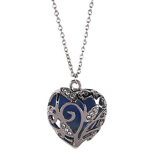 Collier Brillant Dans Le Noir Pour Femmes, Pendentif En Cristal En Forme De CUr Ajour, Collier Lumineux