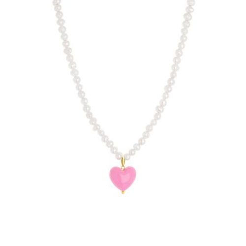 Collier Coeur Color Pour Femmes Et Filles, Perle Rose Blanc Vert, Fait  La Main, Bijoux De Fte De Mariage, Nouvelle Collection Corenne 2022