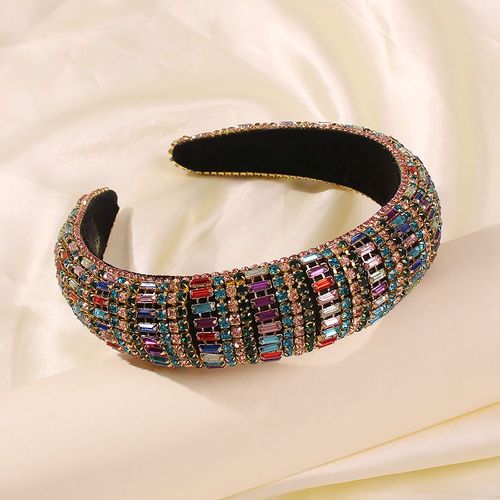 Collier De Cheveux En Diamant Color Mousse De Flanelle Multicolore Large Bord Collier De Cheveux,Cadeau Femme