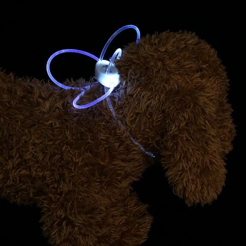 Collier De Chien De Lumire Led Rglable Chiot Promenade En Plein Air Sangle De Cou Lumineuse Lumineuse (Multicolore)