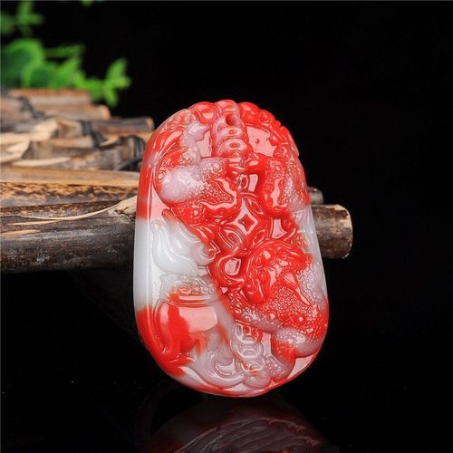 Collier De Crapaud Dor Sculpt  La Main En Sang De Poulet Naturel, Pendentif En Jade  Trois Pattes, Bijoux  La Mode Pour Hommes Et Femmes