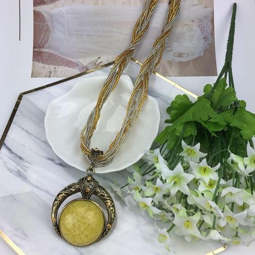 Collier De Perles Multicouches De Style Bohme Rtro Populaire,Bijoux De Mode Vintage,Pendentif Jocrystal Mars