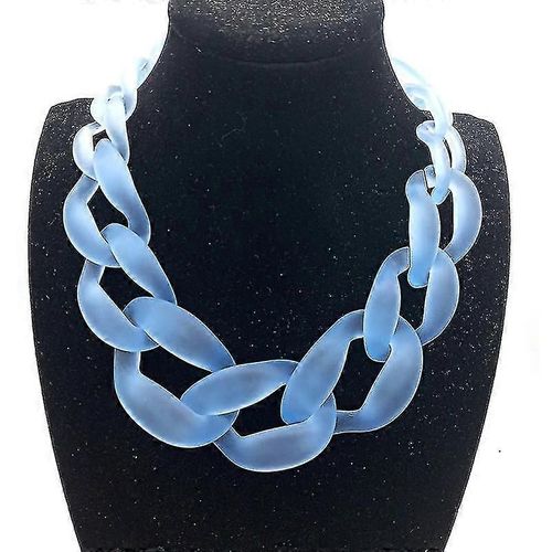 Collier De Rsine Acrylique Chunky Pour Femmes, Choker De Chane  Maillons Cubains En Plastique Dpoli De Bohme Vintage