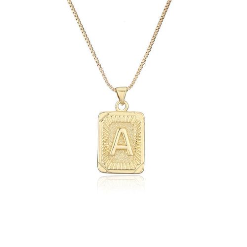 Collier Dor Avec Pendentif Lettres A-Z, Pour Femmes, Hommes Et Filles, Bote Alphabet Anglaise Initiale, Chanes, Bijoux, Nouvelle Mode