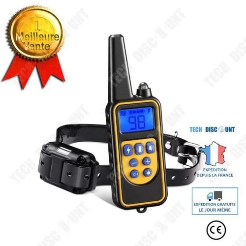 Collier Electrique D'entrainement De Chien Collier De Dressage Telecommande Etanche Et Rechargeable 800m
