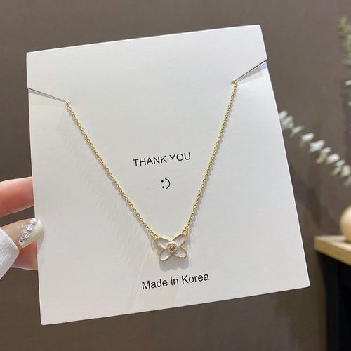 Collier En Acier Au Titane Femme Coren Dongdaemun Lumiere Luxe Niche Pendentif En Forme De X Hong Kong Style Rtro Temprament Clavicule Chane Accessoires-Sw-X572 Or