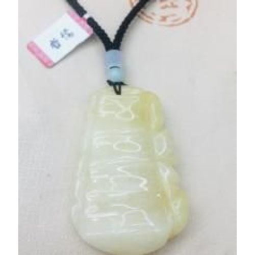 Collier En Bambou Sculpt  La Main, Topaze Naturelle Pure, Jaune Clair, Pendentif Porte-Bonheur, Tricot  La Main, Simple, Pour Hommes Et Femmes, Pull Cha
