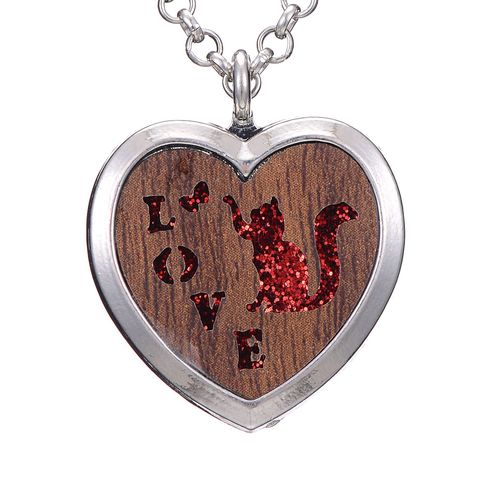 Collier En Bois En Forme De C?ur Pour Femmes, Bijoux Vintage D'aromathrapie, Diffuseur D'huile Essentielle, Parfum, Pendentif Cratif  La Mode